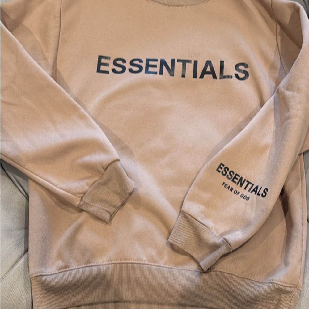 Crewneck Sweatshirt Color Tan/Dune